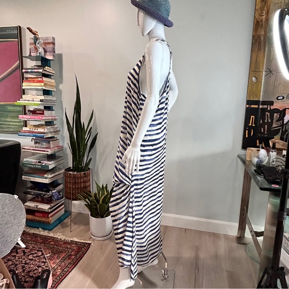 Summer Breeze Striped Viscose Maxi Tank Dress - Picture 2 of 16